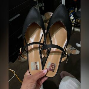 DV by Dolce Vita Black Strap Flats